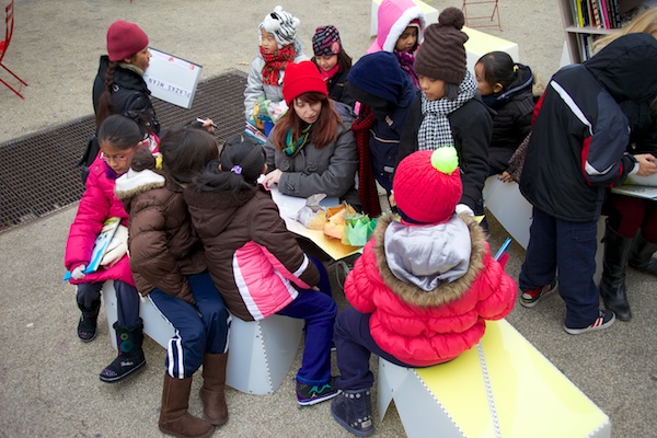 Uni Librarian Leigh knows best way to make friends—open our best pop-up book.