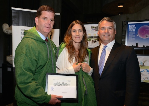 Mayor Marty Walsh (l); William Driscoll, President, Robert Half (r)