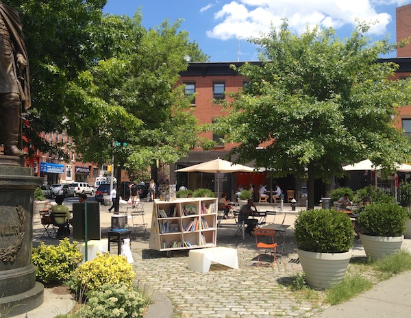 See more photos of Uni reading room, Fowler Square, Ft. Greene, Brooklyn. July 11, 2014