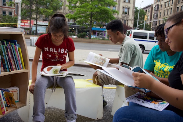 Uni reading room at West Harlem Play Street, July 7, 2015. 