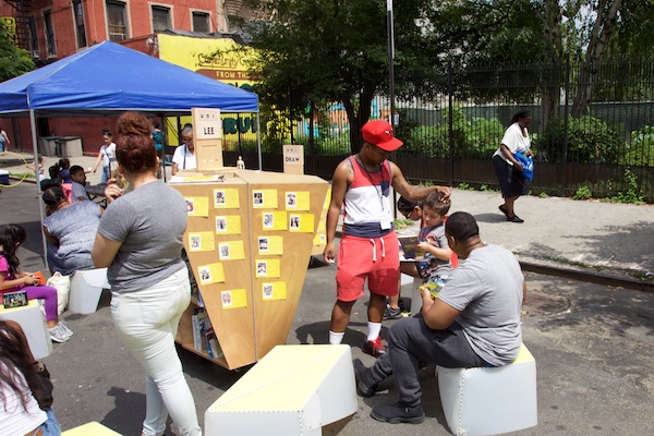 Uni at East Harlem farmers market play street