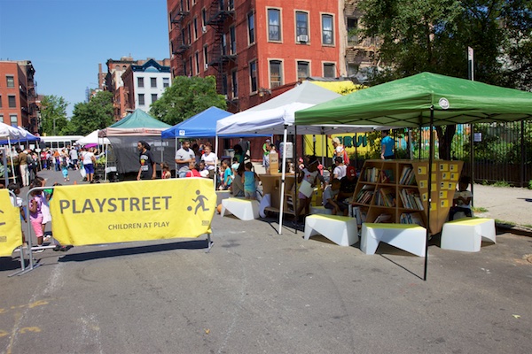 Uni at East Harlem farmers market play street