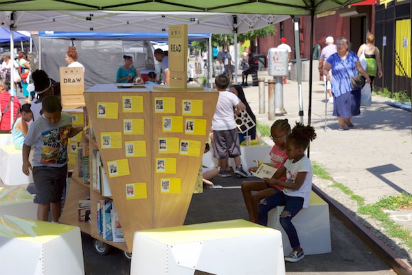 Uni at East Harlem farmers market play street