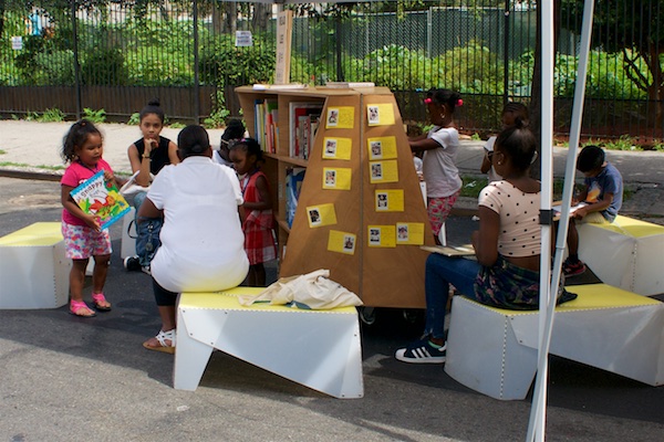 Uni at East Harlem farmers market play street