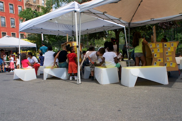 Uni at East Harlem farmers market play street