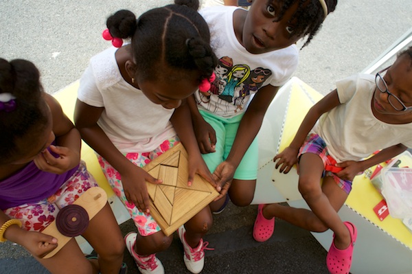 Uni at East Harlem farmers market play street