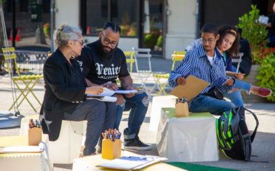 A special version of DRAW with The Drawing Center at Johnny Hartman Plaza