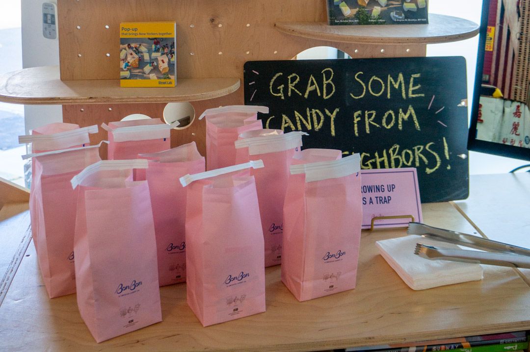 A view of an exhibit on an organization Street Lab.