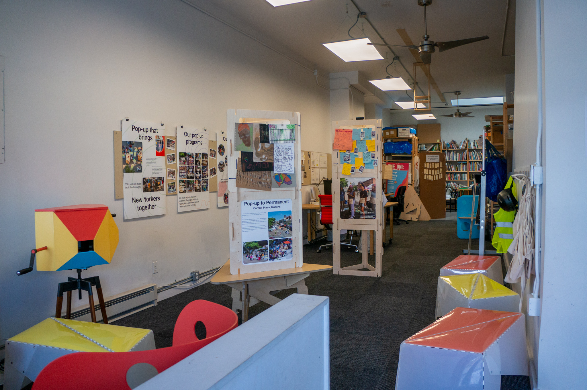 A view of an exhibit on an organization Street Lab.