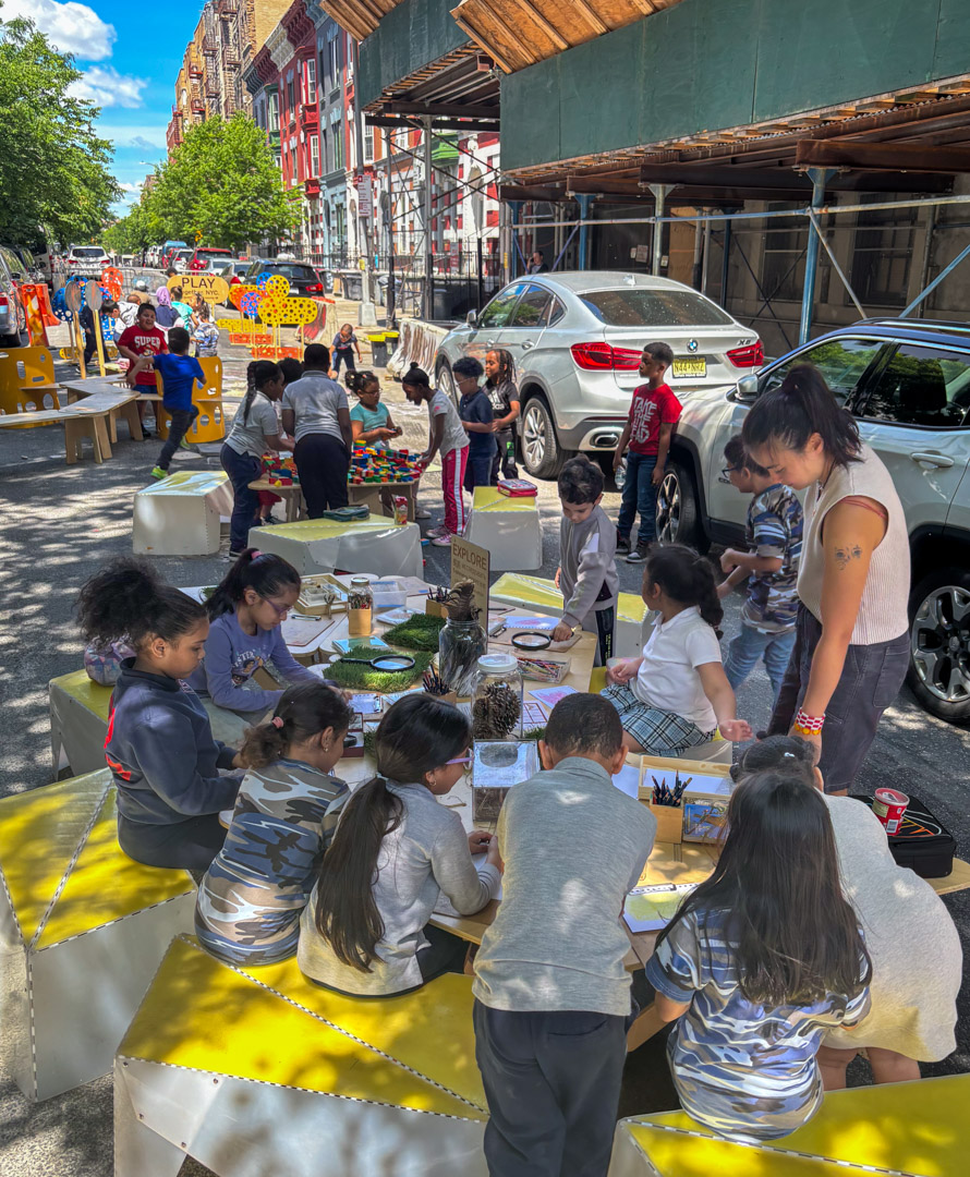 Kids playing in the street.