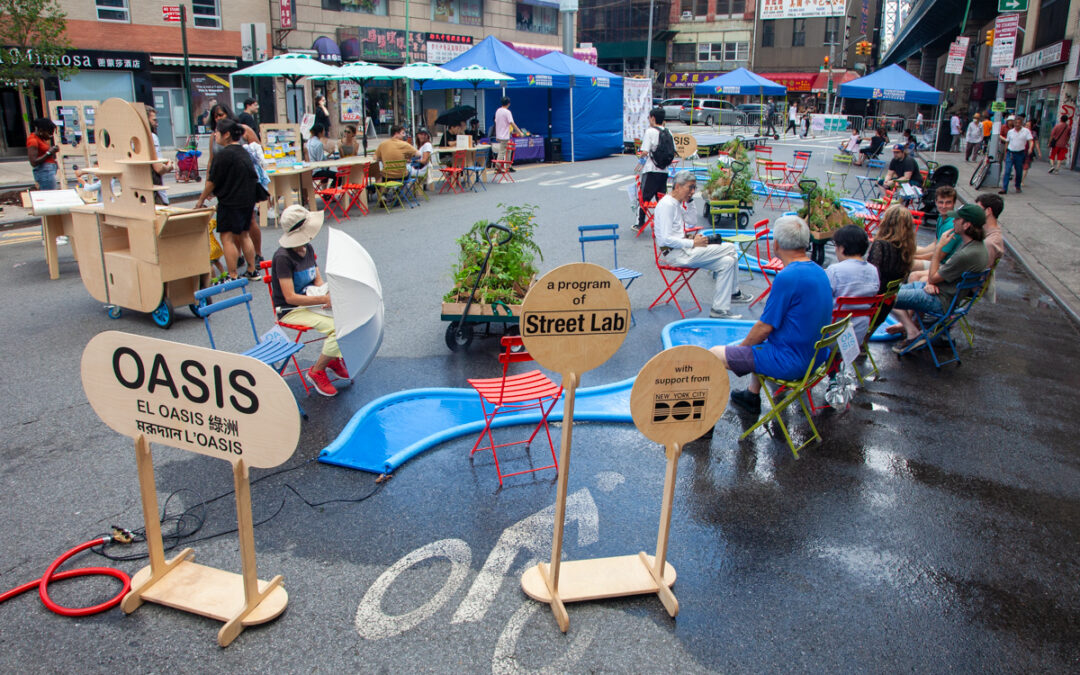 Street Lab’s pop-up cooling station is on the street. Meet OASIS.