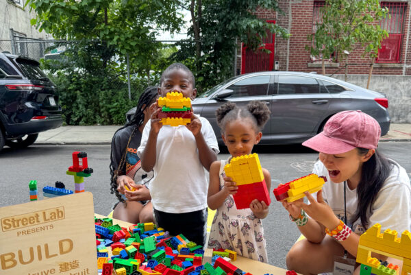 Children playing on the street.
