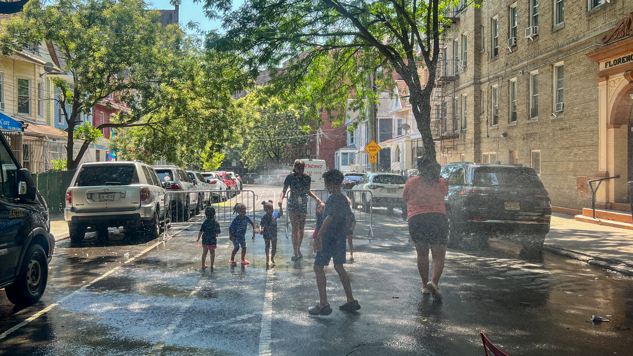 Children playing on the street.